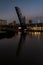 Blue / Golden Hour / Sunset - Cleveland, Ohio Skyline with Bridges