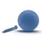 Blue Golf ball and tee on white. 3D illustration