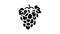 blue grape wine glyph icon animation