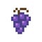 Blue grapes pixelated fruit graphic