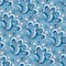 Blue-gray seamless vintage pattern