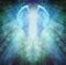 Blue Green Angel Healing Spiritual template background