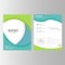 Blue green annual report brochure flyer presentation template elements icon flat design set for advertising marketing leaflet