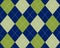 Blue and green argyle