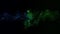 Blue Green Colliding Particles Intro Logo Motion Background