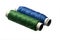 Blue and green cotton threads