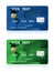 Blue and green credit card illustration