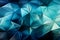 Blue, green, and cyan triangles merge with white, an abstract visual tapestry