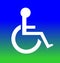 Blue Green Disabled Symbol