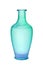 Blue Green Frosted Glass Vase Isolated