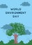 Blue and Green Illustrated World Environment Day Flyers