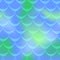 Blue green mermaid skin background. Marine iridescent background. Fish scale pattern.