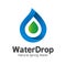 Blue Green Mineral Bottled Spring Water Drop logo template