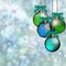 Blue Green Ornament Christmas Background