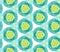 Blue green retro seamless pattern. Hand drawn wate