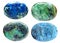 Blue and green semigem geological minerals crystals