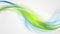 Blue green smooth flowing waves video animation