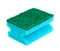 Blue and green sponge