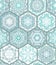 Blue green Tiles Floor Ornament Collection Gorgeous Seamless Patchwork Pattern