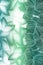 Blue-green vintage gradient blurred transparent background with abstract floral pattern.