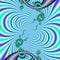 Blue green vortex shapes flower fractal, galaxy forms, abstract texture, graphics