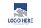 Blue and Grey Color Square Mountain Logo Design
