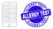 Blue Grunge Allergy Test Seal and Web Carcass Mobile Test Items