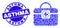 Blue Grunge Asthma Seal and Medical Handbag Mosaic