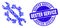 Blue Grunge Bester Service Stamp Seal and Options Tools Mosaic