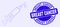 Blue Grunge Breast Cancer Stamp Seal and Blood Syringe Mosaic
