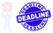 Blue Grunge Deadline Stamp Seal and Web Mesh Time Manager