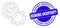 Blue Grunge Economic Uncertainty Stamp Seal and Web Mesh Financial Options Gear