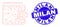 Blue Grunge Milan Stamp Seal and Web Mesh Purse