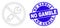 Blue Grunge No Gamble Stamp Seal and Web Mesh Forbidden Repair