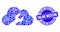 Blue Grunge Online Medicine Seal and Cloud Wrench Mosaic