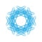 Blue guilloche rosette or spirograph background vector illustration