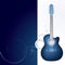 Blue guitar design graphic