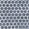 Blue gunmetal shimmer sparkling hexagon spots on white background
