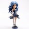 Blue Hair Anime Figurine - Monochromatic Shadows - Fairy Academia