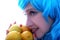 Blue hairs girl vs lemons