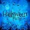 Blue Halloween invitation cover template