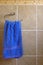 Blue hand towel