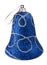 Blue handbell decoration for a new-year tree