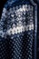 Blue handmade woolen Scandinavian ladies cardigan