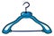 Blue hanger, illustration, vector