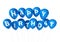 Blue Happy Birthday balloons