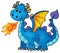 Blue happy dragon