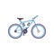 Blue hardtail bike, modern bicycle vector Illustration