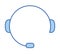 blue headphones design