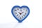 Blue heart alarm clock